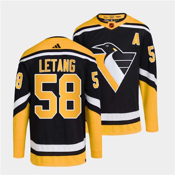 Men's Pittsburgh Penguins #58 Kris Letang Black 2022 Reverse Retro Stitched Jersey Dzhi,We sell and wholesale Men's Pittsburgh Penguins #58 Kris Letang Black 2022 Reverse Retro Stitched Jersey Dzhi on line form chian!